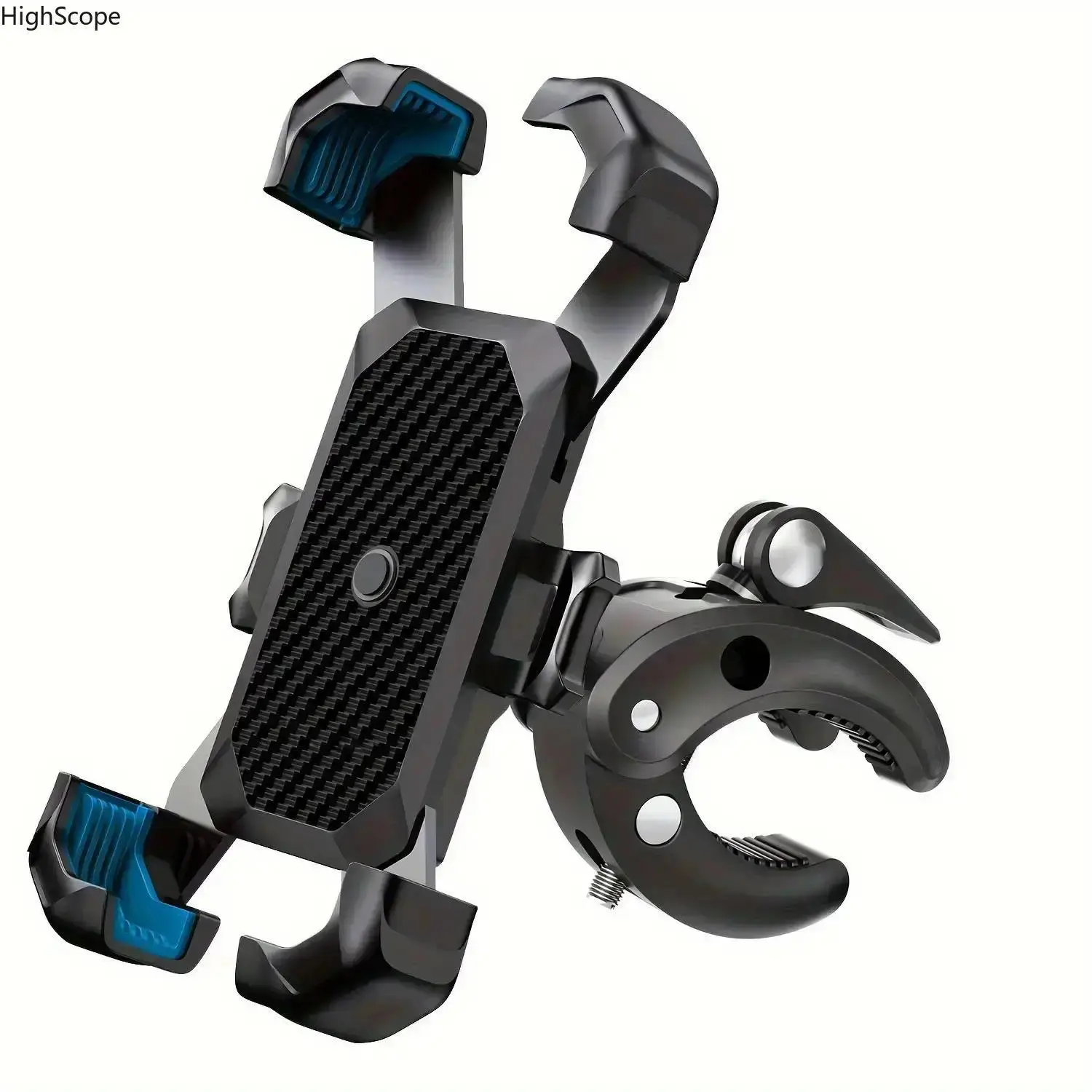 Sturdy PVC Plastic Clamping Cellphone Holder - Universal 4-Claws Anti-Shake Mount, Multi-Device Clamp for Bike, Golf Cart, Business & Casual Fashion Accessories