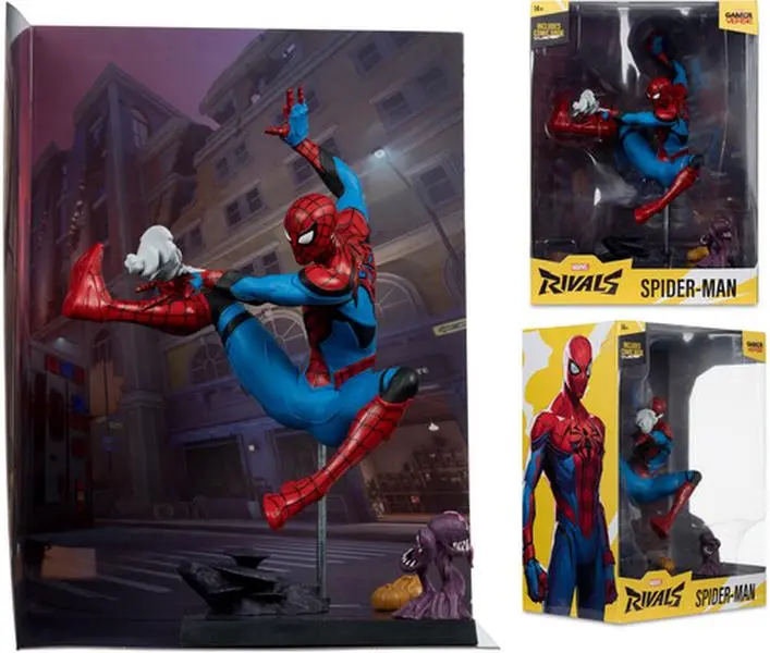 McFarlane Toys - Marvel Rivals Gamerverse 1:6 Scale New Spider-Man Statue, 10.3 Inches (10.3" Tall) Collectible with Comics & Collectible Art Card with Character Artwork [COLLECTIBLES], Tv/Movie Character