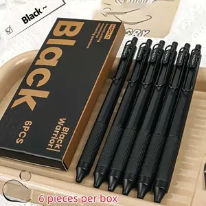 6-Pack Click Ballpoint Pens, 0.5mm Fine Tip, Quick-Dry Ink, Smooth Writing, Ideal for Students & Office, Perfect Gift Idea