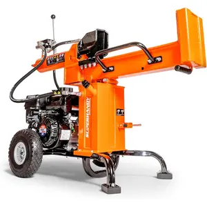 SuperHandy Portable 25 Ton Gas Log Splitter with 7HP Engine, Bucher Gear Pump, and Horizontal/Vertical Half Beam Steel Wedge for Firewood Splitting and Forestry Harvesting