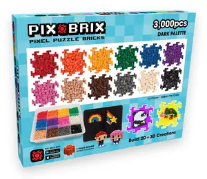 3000pc Pix Brix Container - Dark Color Palette