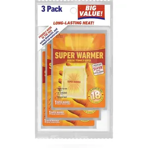 Body & Hand Super Warmers - Long Lasting Natural Odorless Air Activated Warmers - Up to 18 Hours of Heat - 3 Individual Warmers
