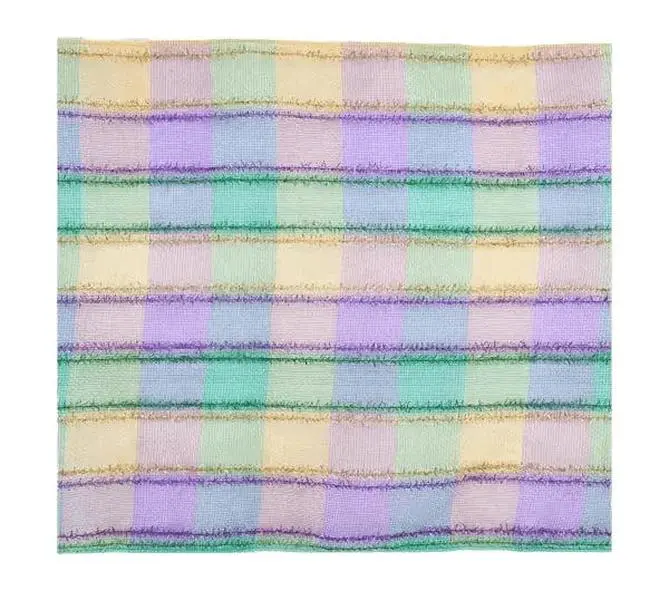 10.5" Square Fine Weave Tinsel Poly Check Sheet – Mardi Gras, Bag of 40