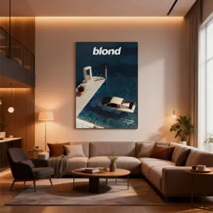 Frank Ocean Blond Album Cover Aesthetic Canvas Wall Poster, Wonderful Artwork for Everyone, Portable Installation, Beautiful Gift Idea for Home