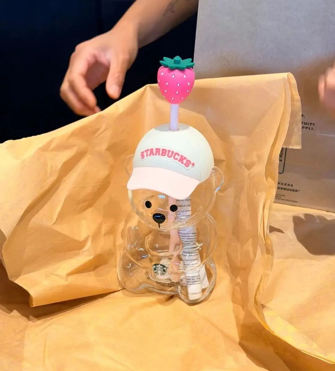 2026 Starbucks Limited Edition Barista Bear Glass Tumbler — The Perfect Gift590ml, Gift For Girl friend