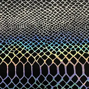 Holographic Nylon Spandex Fabric - 4-Way Stretch, Shimmer, Lightweight Dressmaking Material for Cosplay Costumes, Dancewear by Spandex Palace