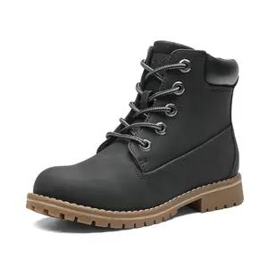 Bruno Marc Boys' Fur-Lined Combat Winter Boots