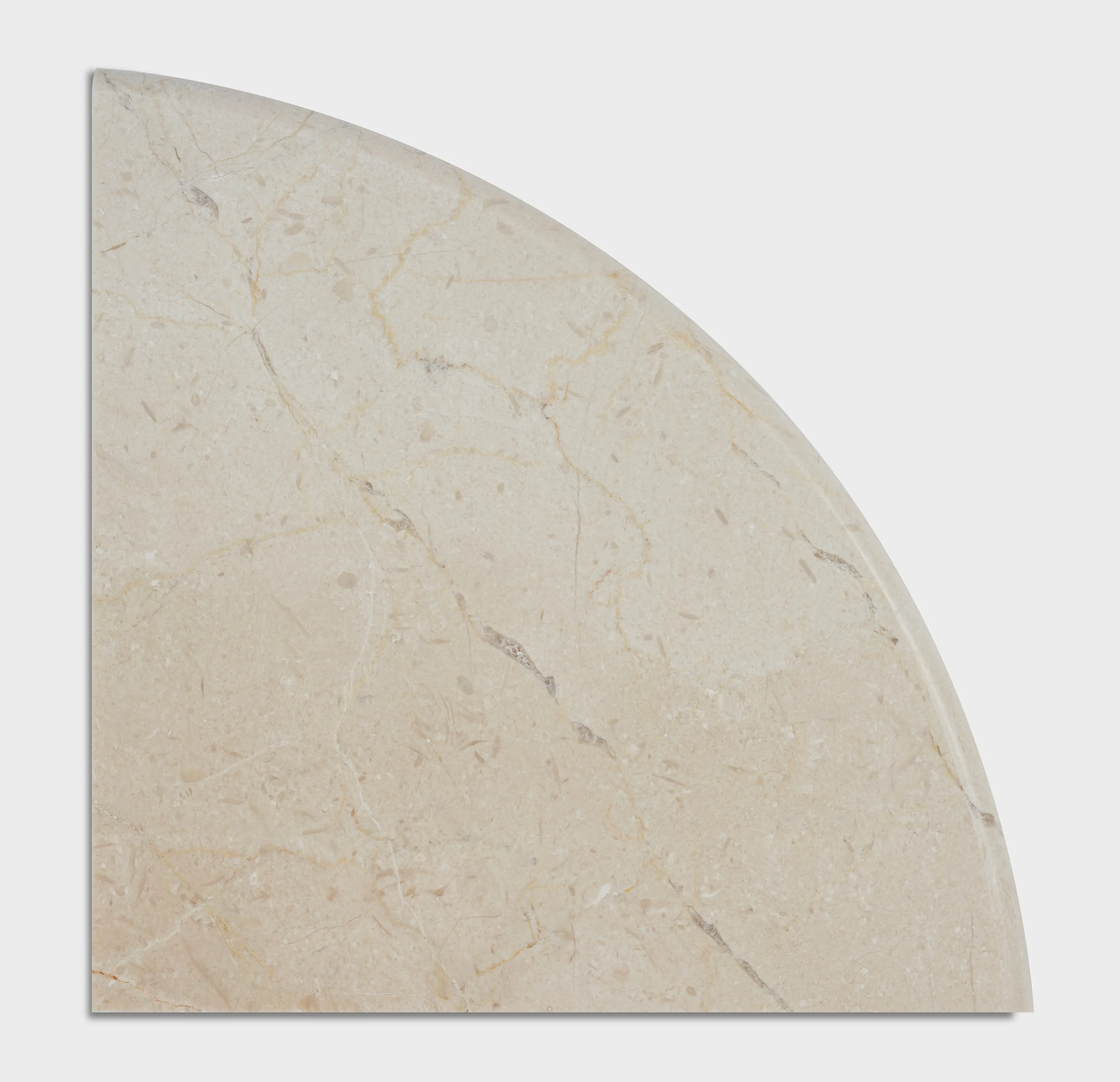 Simple Tile Genuine Marble Corner Shelf for Bathroom Shower Wall, CMMT9SHE - Crema Marfil, 9"X9"X5/8", Both Sides Polished