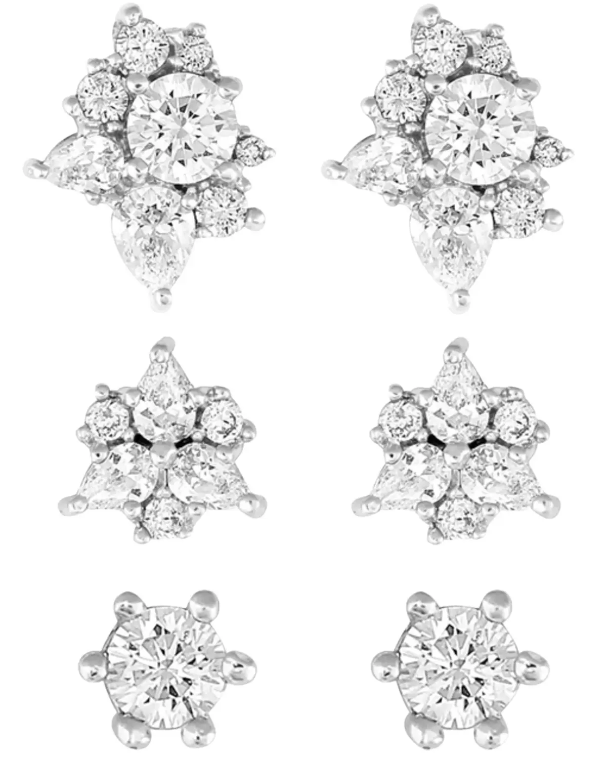 Montana Silversmiths Women's Women'S Crystal Stud Earrings Set 3-Piece - Er5324