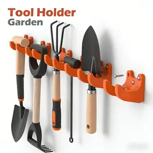 5pcs Garden Tool Hangers, 35mm Diameter, Wall-Mounted Storage, Durable Plastic, Multi-Functional Hooks, Easy Assembly, Compatible with Long-Handled Tools