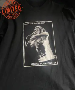 VTG Zack De La Rocha Rage Against The Machine T-Shirt US Size: S-6XL, All Colors, Gift for Women Men, Made In USA, 100% cotton, Classic Fit, Unisex T-Shirt