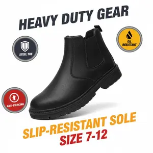 Secure Splash-proof Smash-proof Puncture-proof Breathable Safety Shoes Unisex Chef Work Shoe Waterproof Anti-slip Durable Outdoor Comfortable with Soft Midsole Cushioning Heat Resistance Light Feel Energy Return Men Women