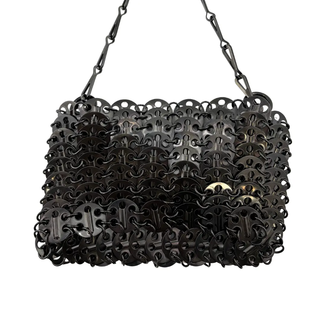 Pre-owned Paco Rabanne Metal Clutches & Wristlets Black Nano Chain Shoulder Bag