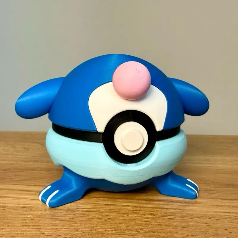 Popplio Ball - Made to Order, High-Quality PLA, 3D Printed Pokeball Figure Collectible