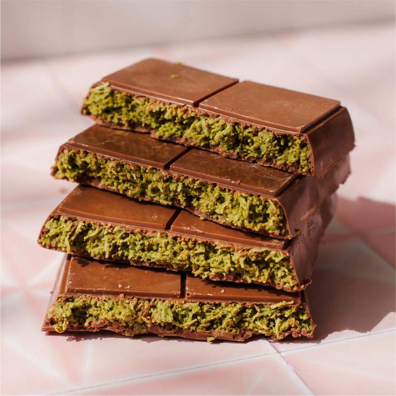 Dubai-Style Mini Chocolate Bar (3 oz) – Premium Milk Chocolate with Golden Kadayif Crisps & Hand-Harvested Pistachios | Imported from Turkey