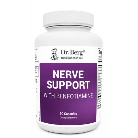 Nerve Support with Benfotiamine - 90 Capsules Edible Supplement Healthcare Fitness Dietary Optimum Vitamin