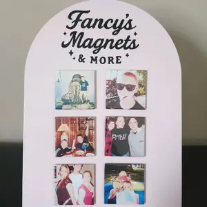 6 personalized photo magnets 2x2 inch