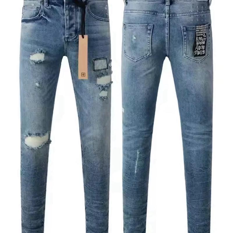 Ksubi Mens Jeans with Distressed Design and Graphic Print Slim Fit Denim Pants for Casual Wear Menswear