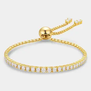 Moissanite Adjustable Tennis Bracelet