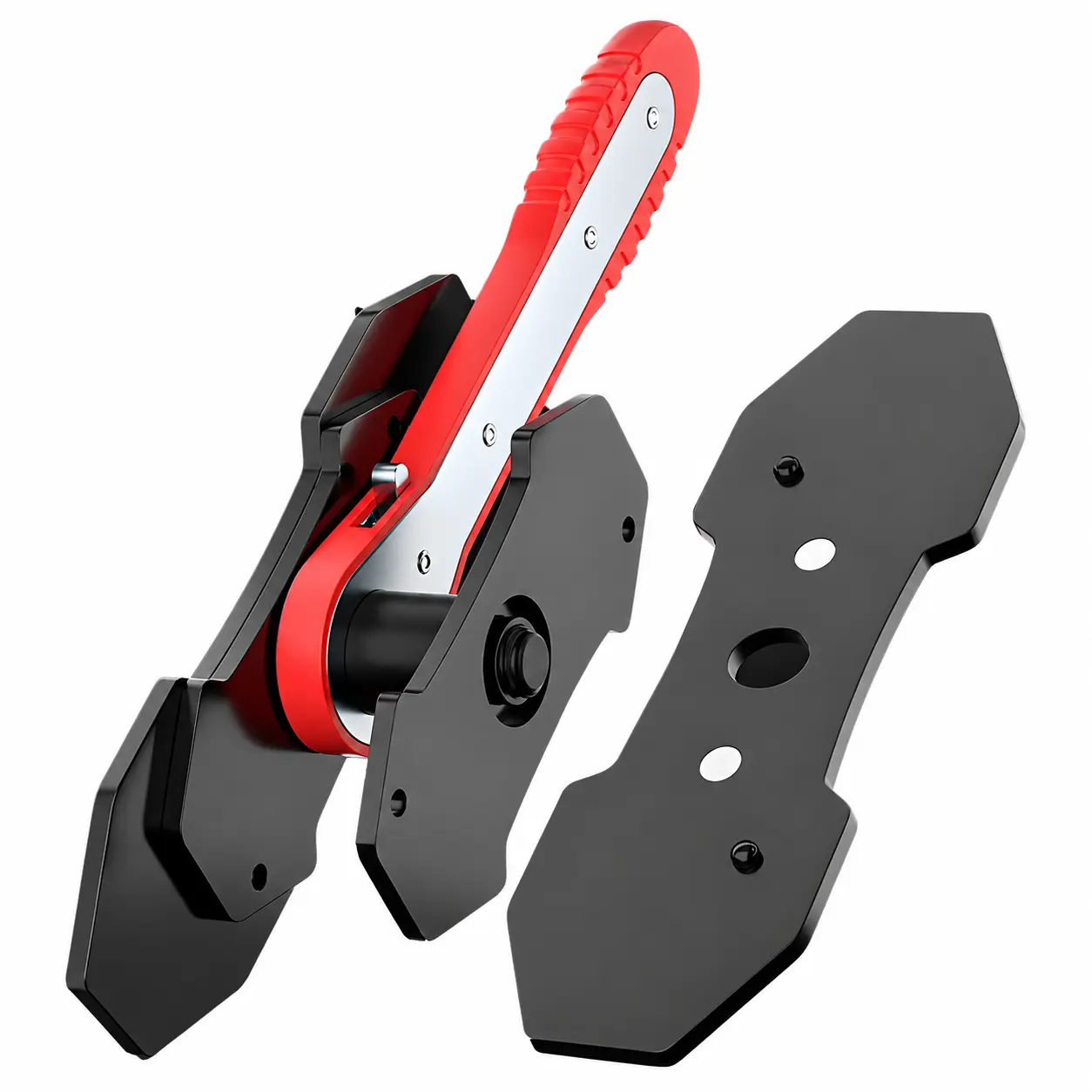 Brake Caliper Piston Press Tool, Ratcheting Brake Pad Spreader Expander for Single Dual Quad Piston Repair