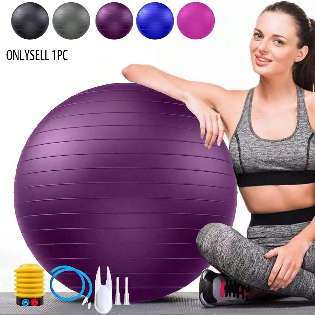 Exercise Yoga Ball, Explosion-Proof Maternity Exercise Ball, Pregnancy Ball, Birthing Ball, 45cm-85cm Ultra-Thick, Suitable for Home Gym and Birth, Swiss Ball for Pilates and Stability, Home Workout Equipment, Fitness Equipment