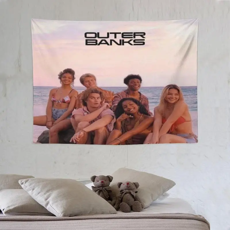 JJ Maybank tapestry Outer Banks main picture Flag Wall Art Hanging,For Decorate Clubs Concerts Bars University Dormitories Living Rooms Bedrooms Decor Tapestry