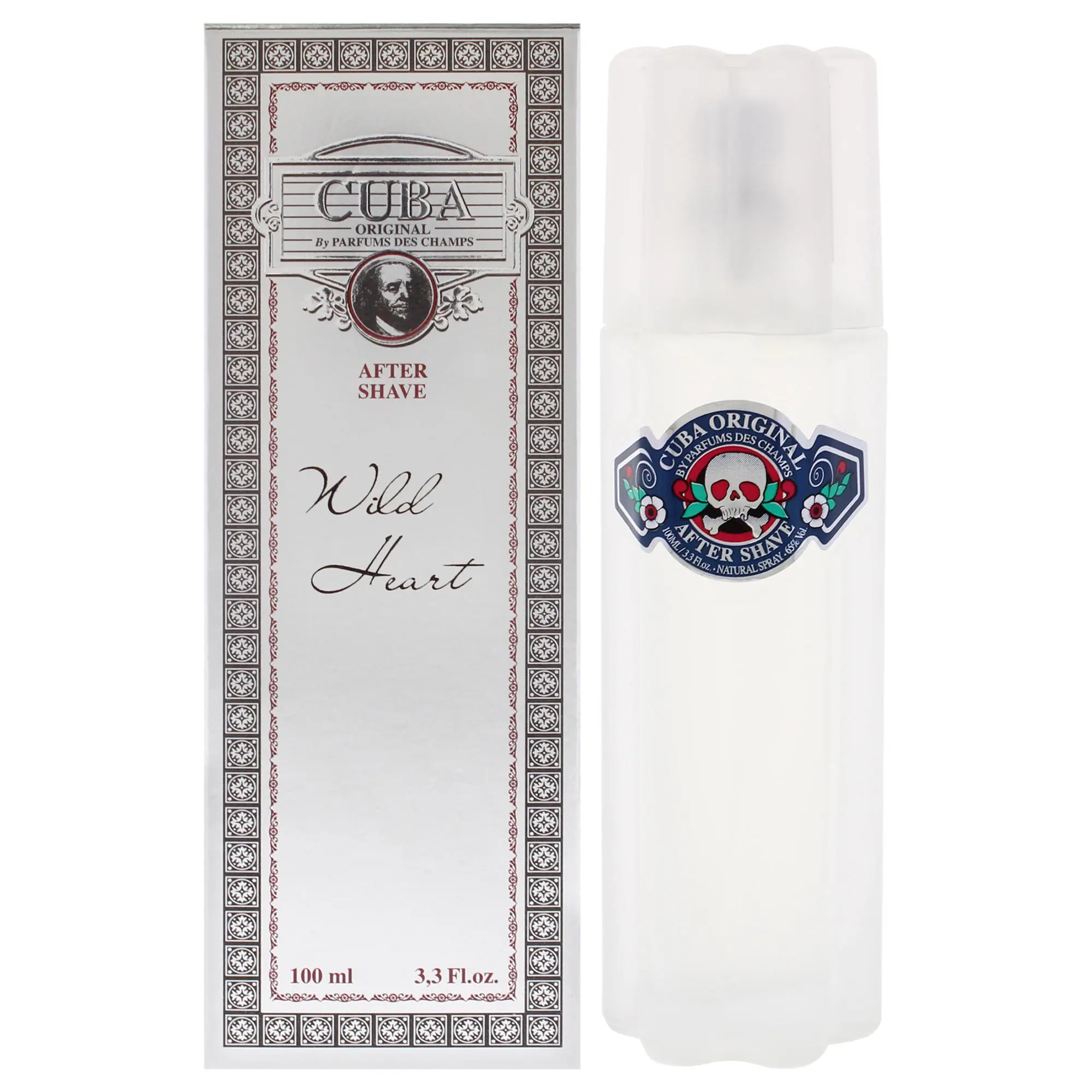 Cuba Wild Heart After Shave for Men, 3.3 fl oz Bottle, Ideal for Post-Shave Use and Daily Male Grooming Routines, Aftershave