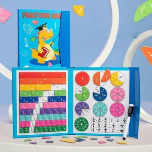 Magnetic Fraction Tiles Division Board, Interactive Circle Education Math Counting Game, Stem Learning Aid Tool for Teens, Math Learning Tools