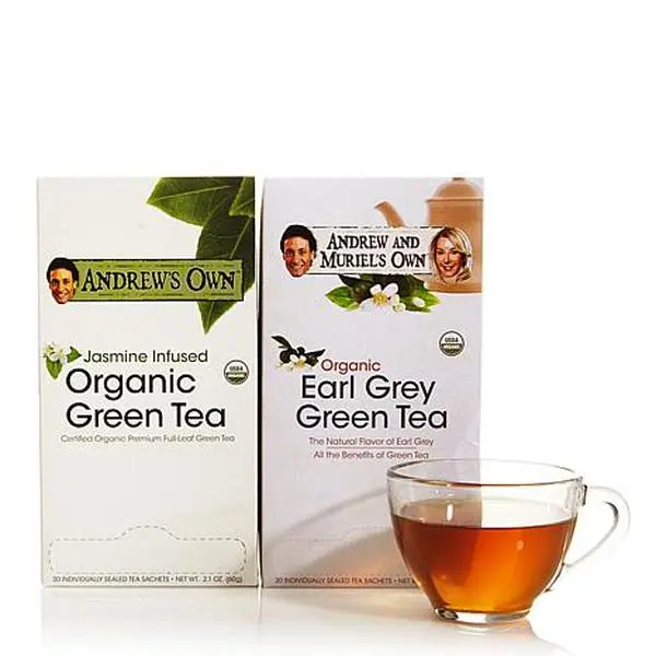 Andrew Lessman Variety Kit - Jasmine Green Tea AND Earl Grey Green Tea - 30 Sachets Each