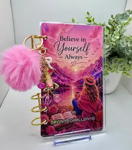 A6 1K Savings Challenge Binder Bundle | Cash Stuffing Kit | Pink Aesthetic Budget Binder Limited Ediotion