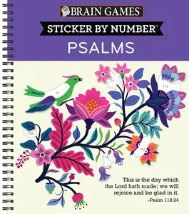 Brain Games - Sticker by Number: Psalms (28 Images to Sticker) -- Publications International Ltd - Spiral