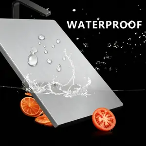 Stainless Steel Food Cutting Board 40x30cm, DurableLarge Kitchen Chopping Block for Meat, Fruit, Vegetablesand Baking, Easy to Clean, Suitable for Daily Use， Kitchen Accessories, Home Supplies