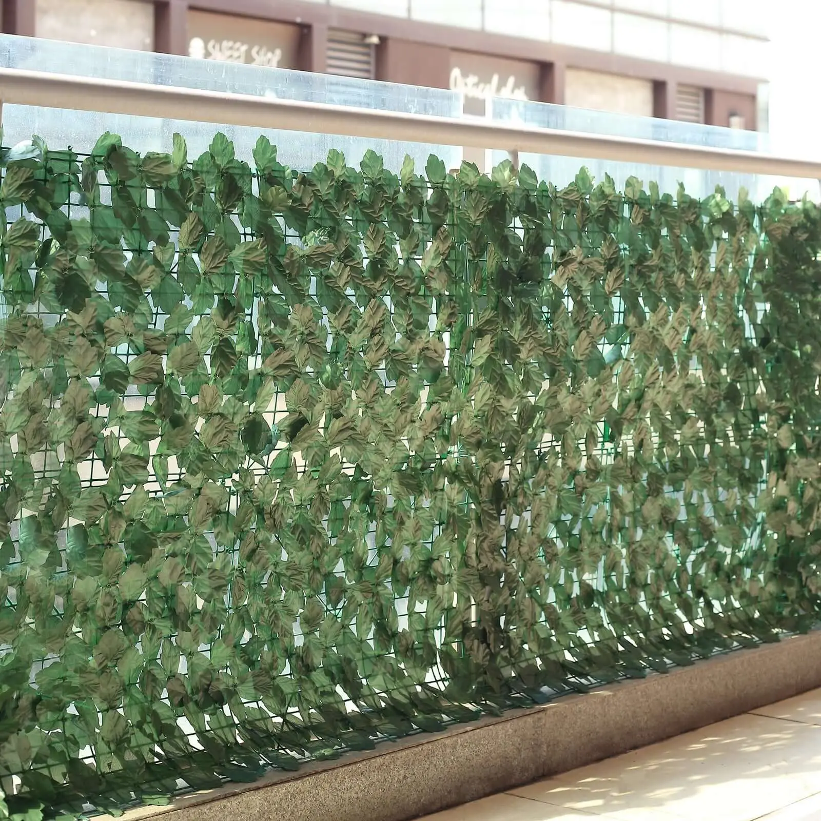 12-Pack Dark Green Faux Ivy Leaves Fence Artificial Privacy Wall Panel, Decorative Hedge, Outdoor Garden Accessories for Balcony Patio, Easily Clean Home Improvement Supplies - 32 Sq. ft., Decorative Fences