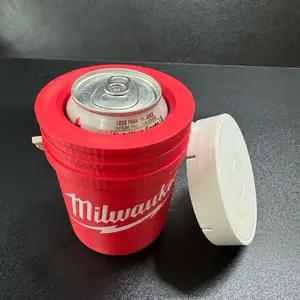 Milwaukee Bucket Can Coozie – 3D Printed Tool Bucket Drink Holder – Fits Standard 12oz Cans