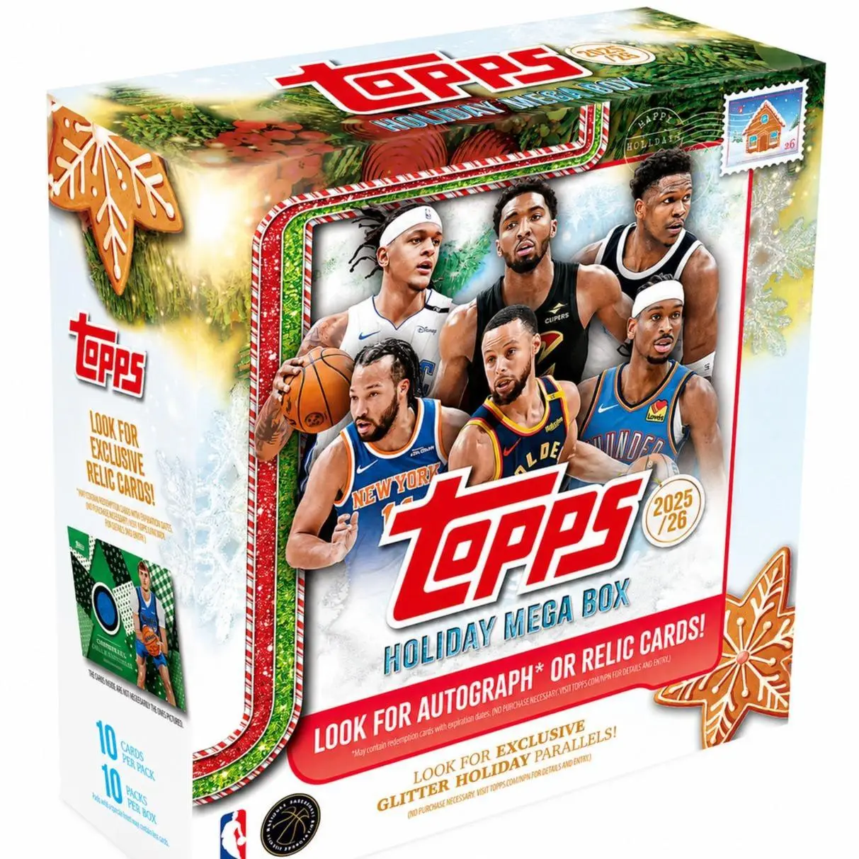 2025 Topps NBA Flagship Holiday Mega Box Sports Trading Cards