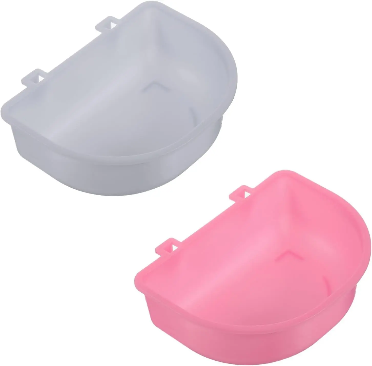 2 Pack Rabbit Food Bowl, Guinea Pig Food Dish Crate Bowls Bird Feeding Dish for Bunny Hutch Hamster Puppy Dog Crate Guinea Pig Ferret Chinchilla