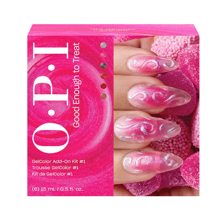 OPI GelColor Holiday 2025 Good Enough to Treat Add-On Kit #1 Collection 6 pcs with Intelli-Gel Technology & Intelli-Brush for Vibrant Shine Nail Polish