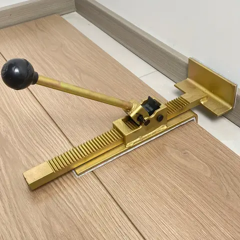 14 in Heavy-Duty Metal Flooring Pull Rod with Adjustable Handle, Included Gloves for Wooden Floor Installation, Durable Home Supply, Best Choice for Gift Giving, 14 Inch