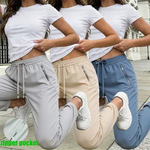 3-pack women’s summer sports pants: drawstring waist jogging pants, lightweight breathable yoga pants, casual fitness running outdoor cycling pants