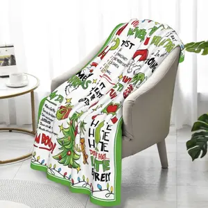 The fun and cheerful Christmas tree fleece throw blanket is a soft and warm children's blanket, a cute Christmas printed blanket, winter festival bedding, sofa home decoration, and a cozy blanket for rest. It is an ideal Christmas birthday gift for childr