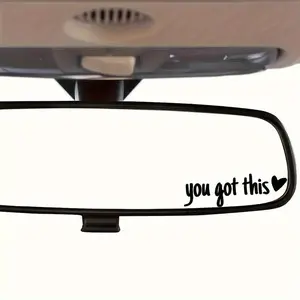 Car Rearview Mirror Sticker, Fashionable Letter Pattern Car Rearview Mirror Decal, Universal Car Exterior Decoration Accessories, Vehicle Exterior Decoration, Sticker For Cars, Car Decals