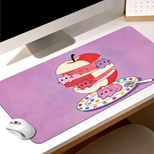 LIVEKEY Cartoon Rabbit Strawberry Mouse Pad, 40x80cm Large Mouse Pad for Computers & Office, Non-Slip Base, Durable Edge Sewing, Multi-Use Computer Accessory, Pad Mouse Pads