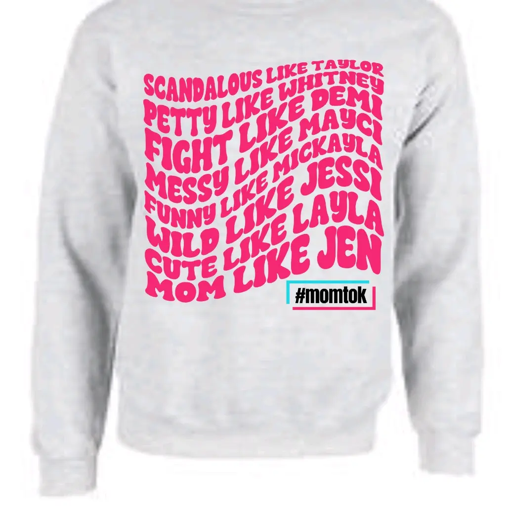 Hur&Co Mormon Wives #Tiktok Women's Loose-Fitting Crewneck Sweatshirt - Casual Boho Pullover with Long Sleeves - Womenswear, Comfort