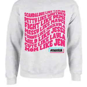 Hur&Co Mormon Wives #Tiktok Women's Loose-Fitting Crewneck Sweatshirt - Casual Boho Pullover with Long Sleeves - Womenswear, Comfort
