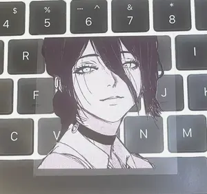 Reze Chainsaw Man Manga Anime Sticker Waifu Girl Reflective Vinyl Sticker Decal