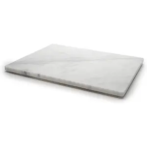 Home Basics Multi-purpose Pastry Marble Tray Board Slab With Non-slip Feet For Stability & Scratch Protection Countertop. Easy To Clean  Trivet (8 Inches X 12 Inches)