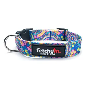 Reflective Blue Boho Collar