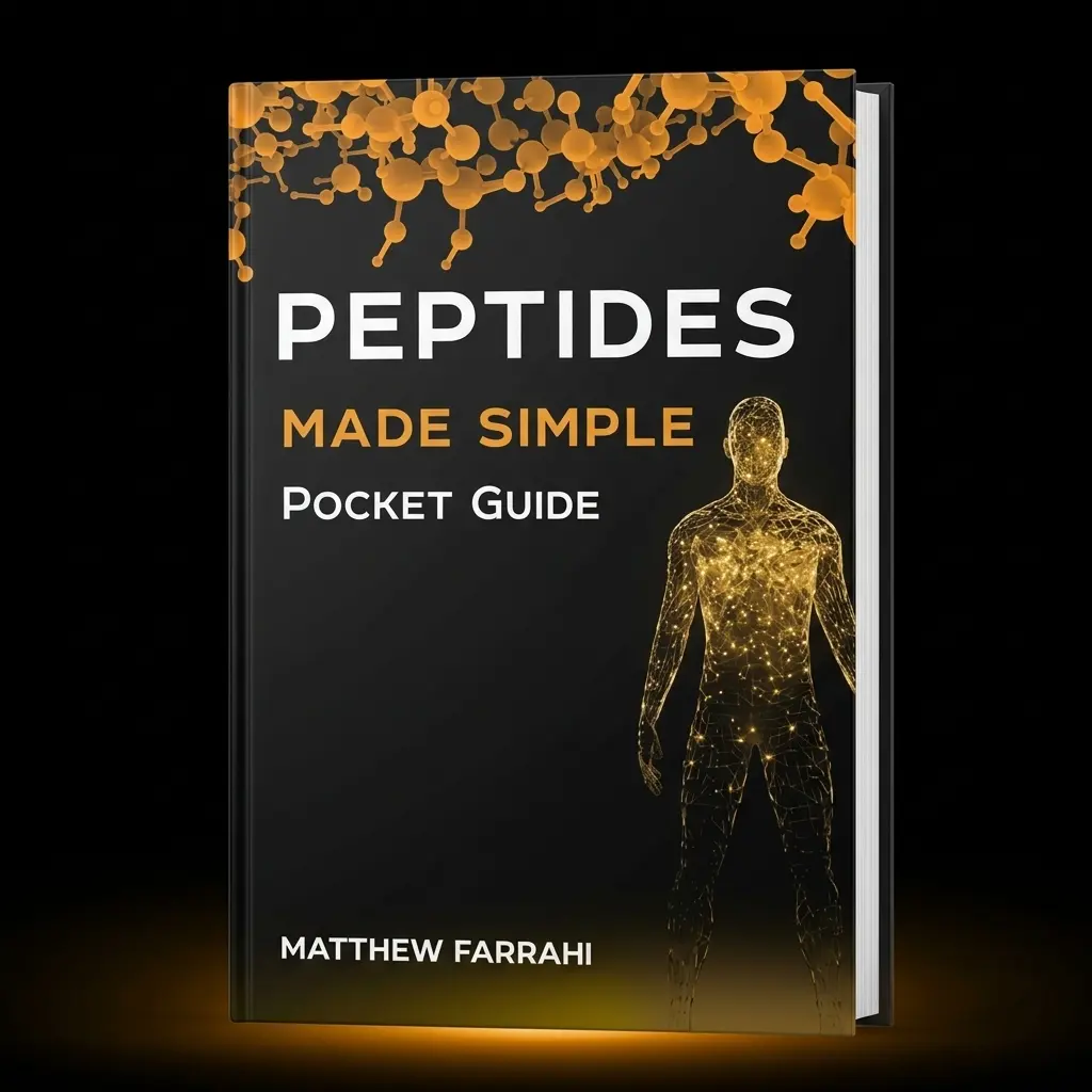 Peptides Made Simple Pocket Guide by Matthew Farrahi | Educational Science Textbook & Peptide Research Reference Paperback Book