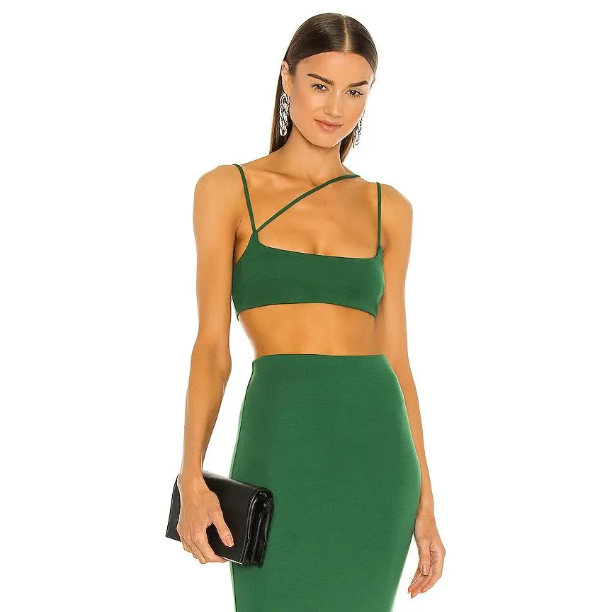 Michael Costello x REVOLVE Amira Crop Top in Green