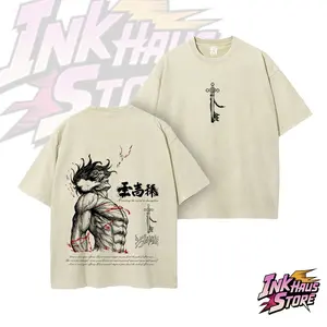 Eren Yeager Tee-Attack on Titan --Short Sleeve Cotton Unisex Retro wash Tee